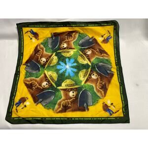 Vintage Smokey Bear Only You Can Prevent Wildfires Scarf Bandana